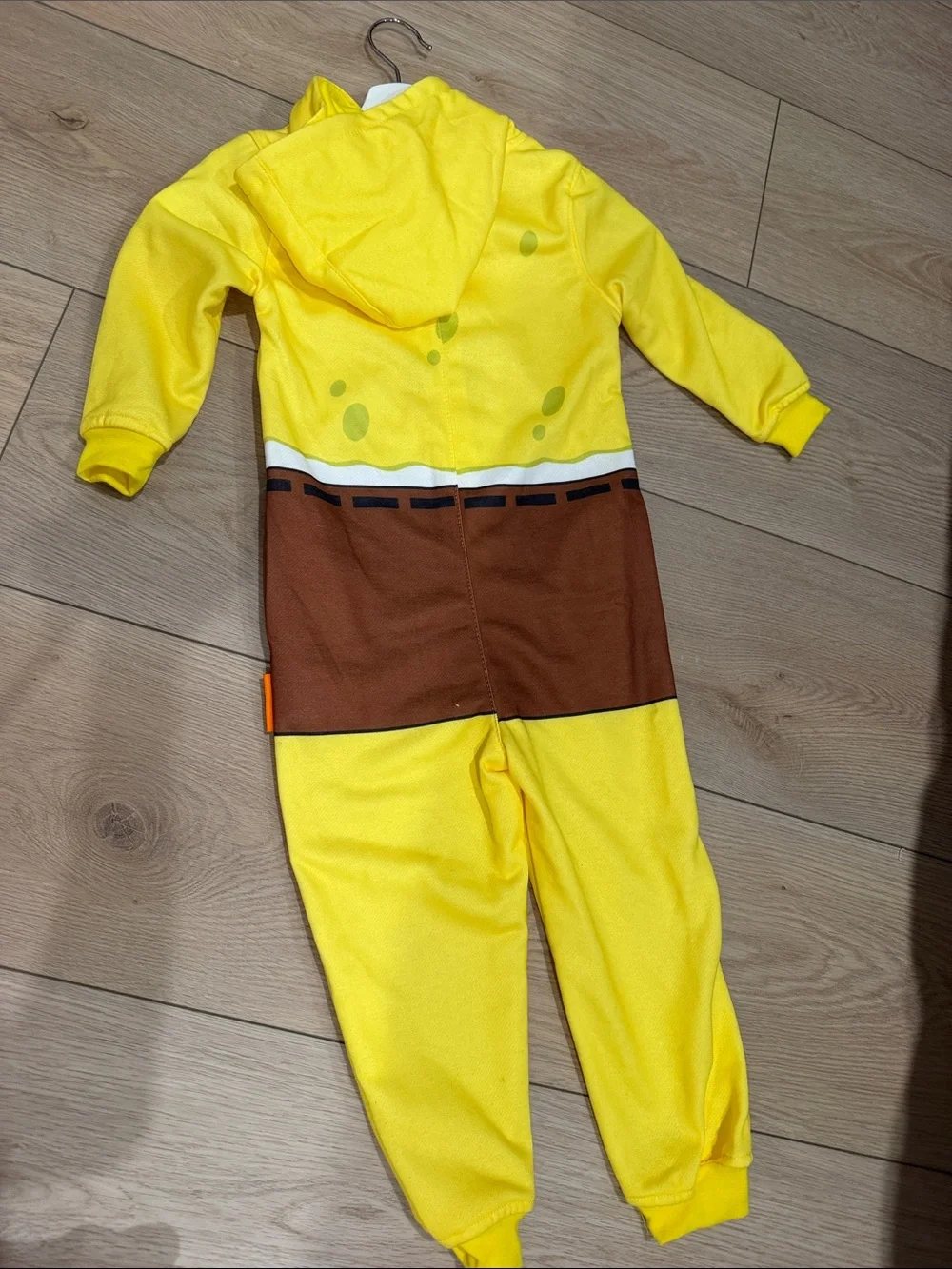 OppoSuits Yellow & Brown SpongeBob Kids One-Piece Footie